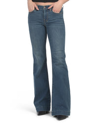 7FAMK- Dojo Flare Leg Trouser Dark Wash