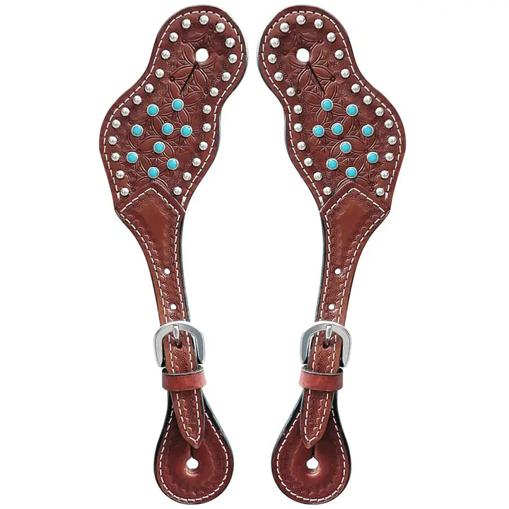 Turquoise Stud Spurs Straps