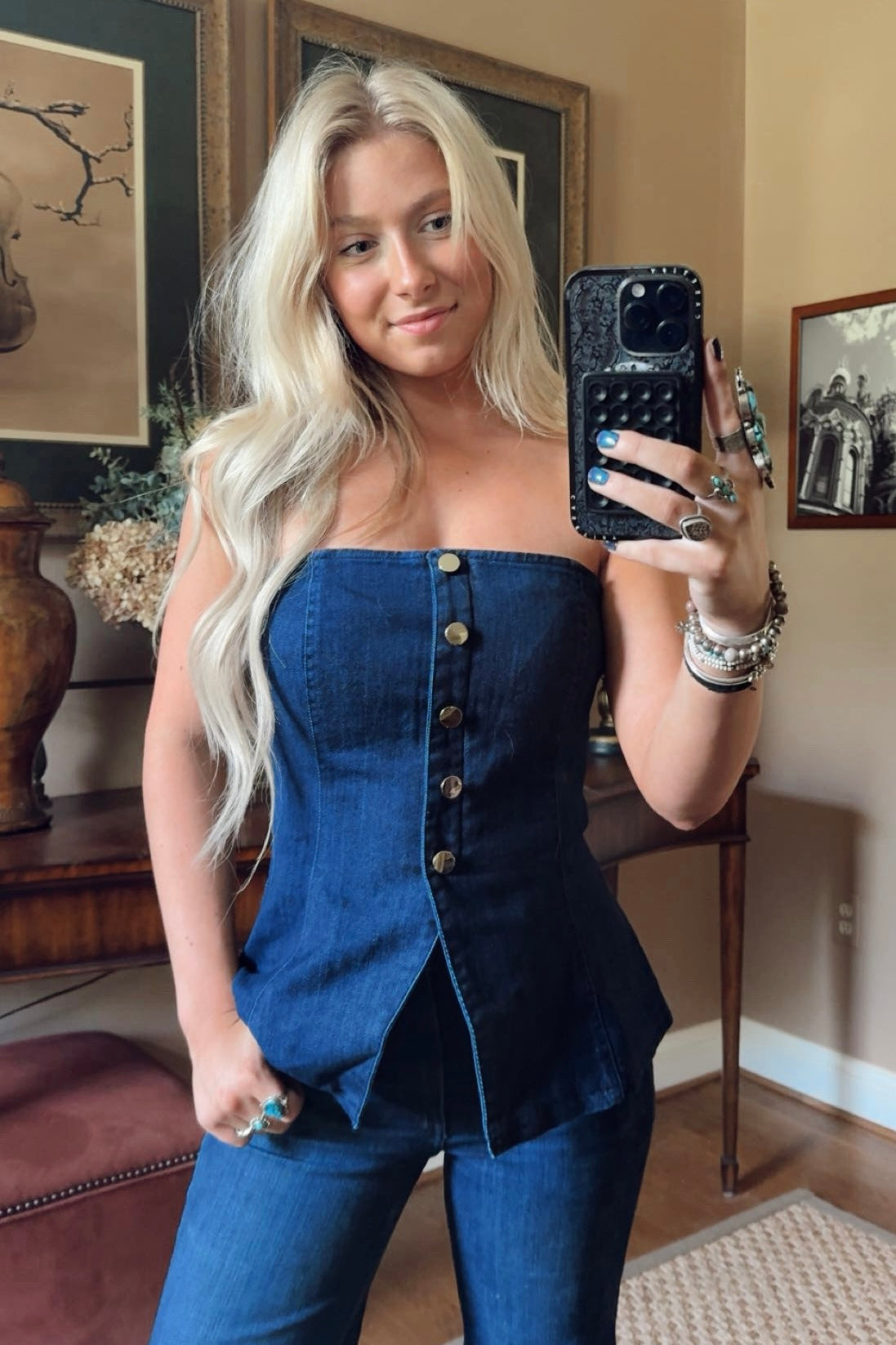 Denim Tube Top