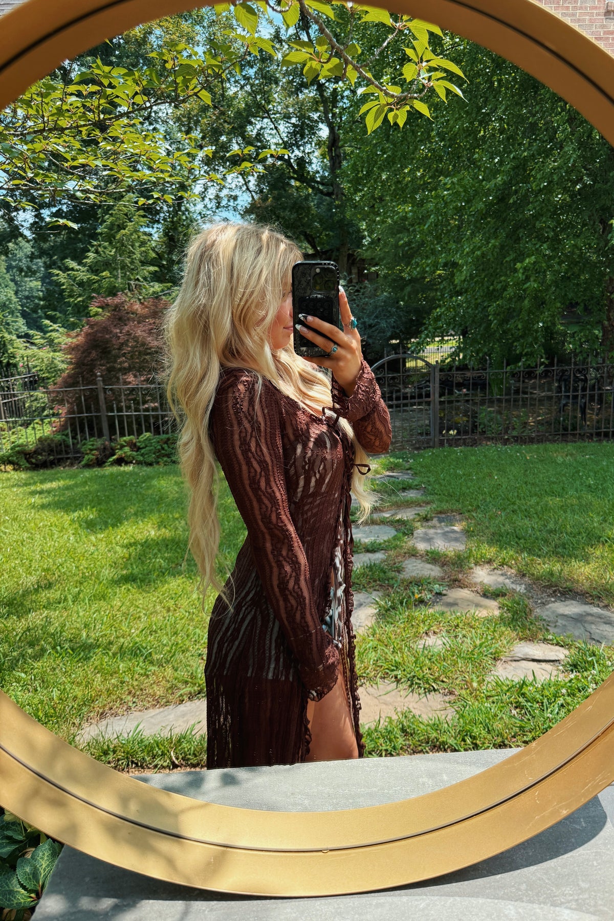 Floral Lace Long Sleeve Boho Shall