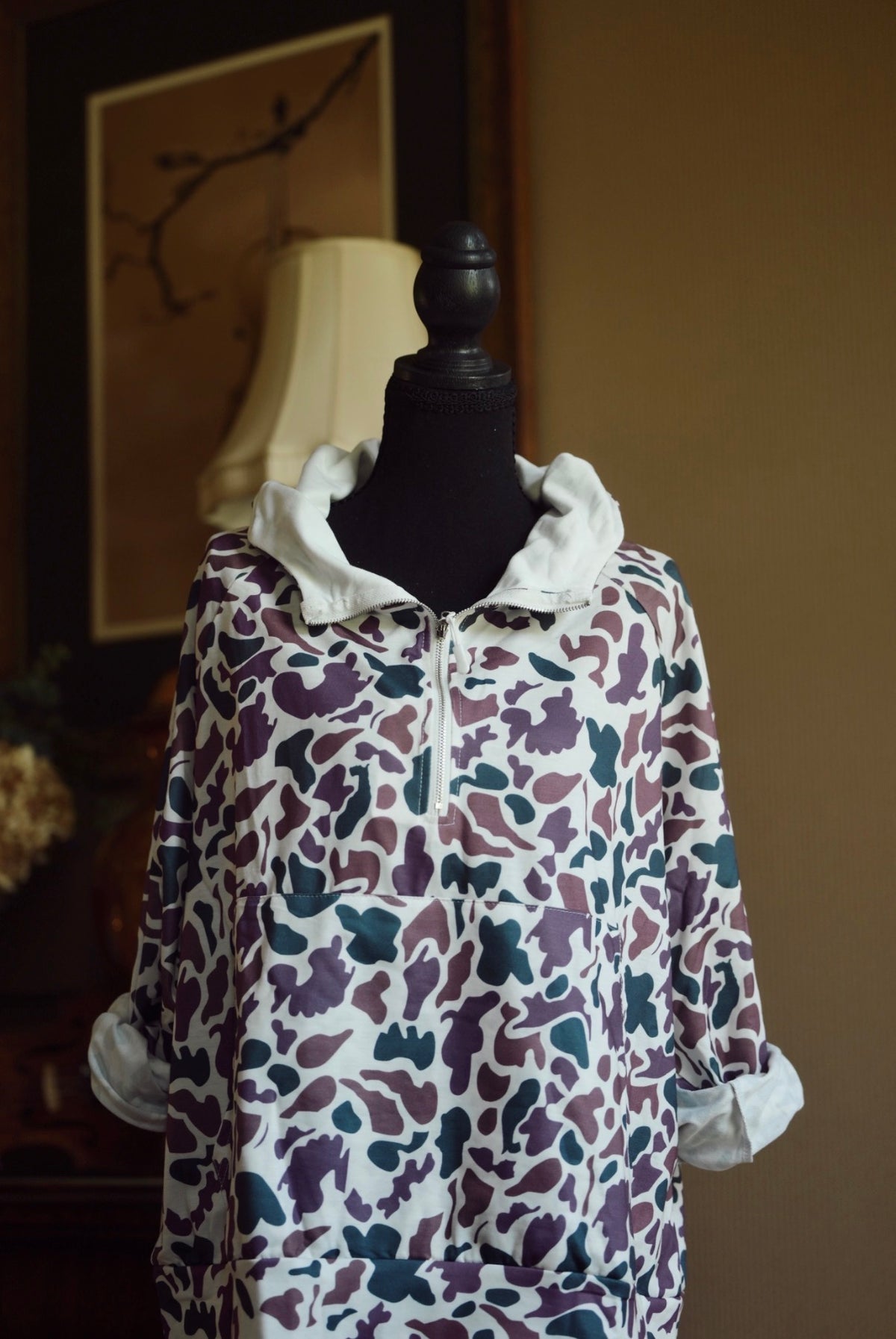 Duck Camouflage Half Zipper Hoodie