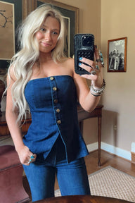Denim Tube Top