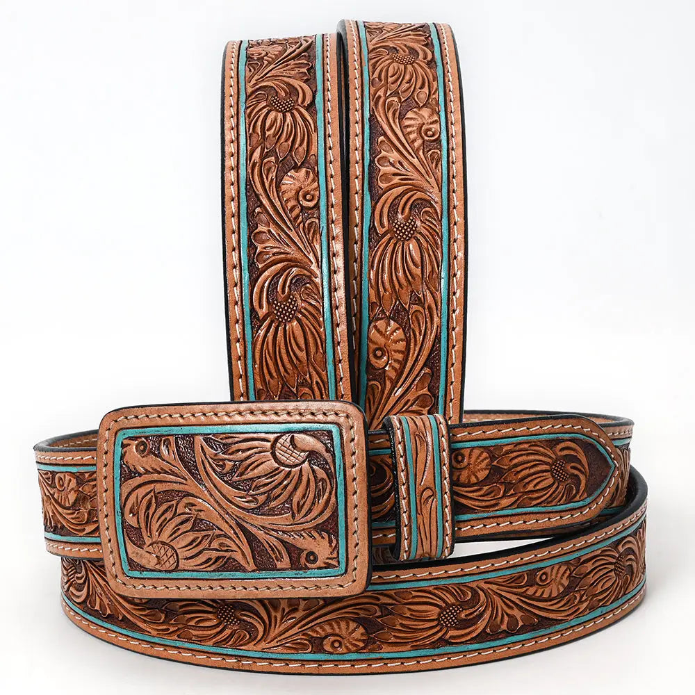 Turquoise Tooled Belt