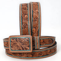 Turquoise Tooled Belt