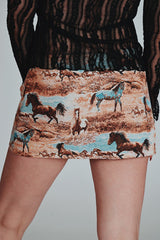 Django Western Low Rise Mini Skirt
