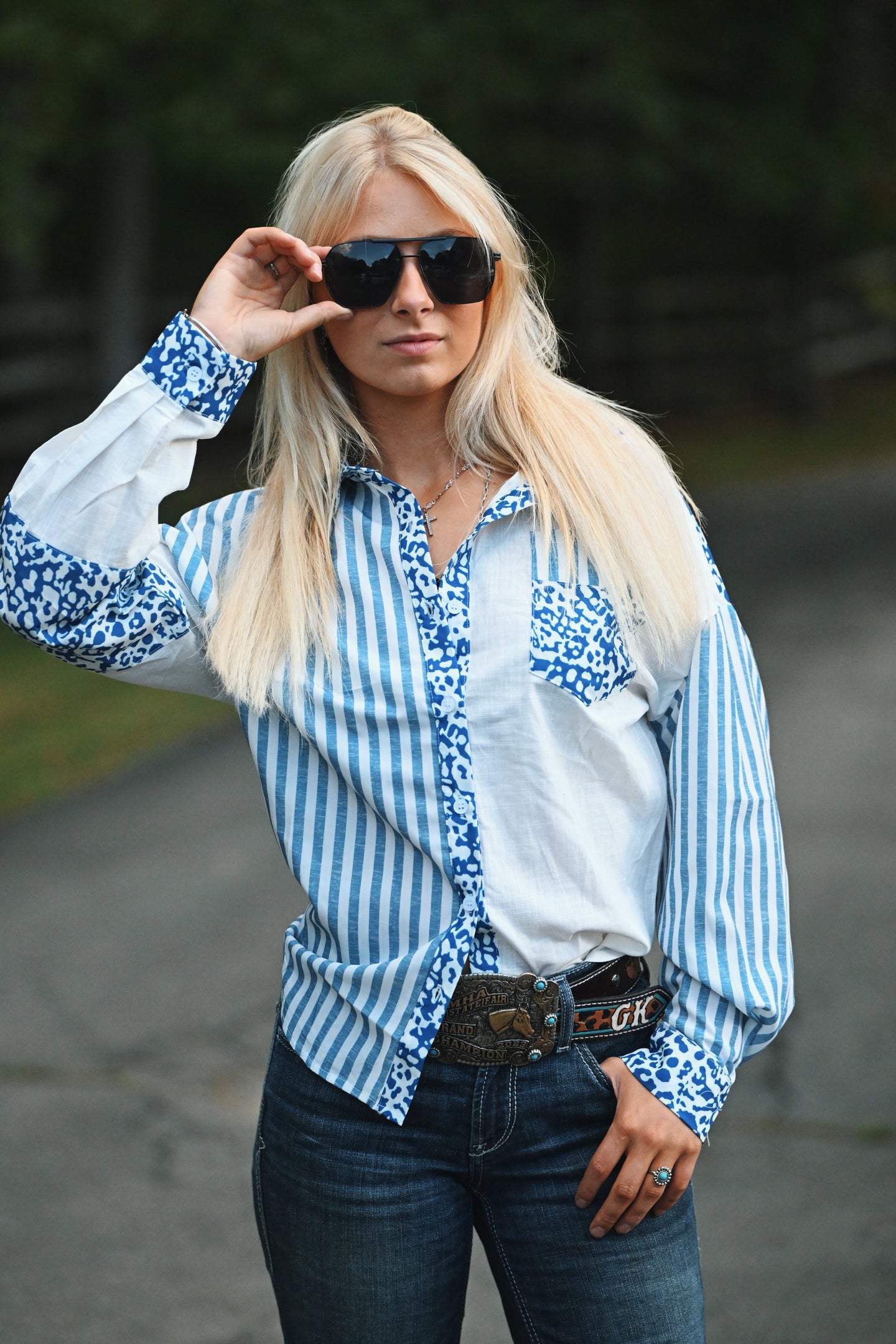Baby Blue Button Up