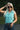 Teal Sleeveless Pearl snap