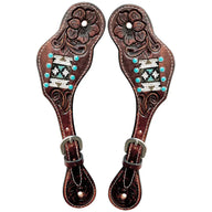 Teal Aztec Spur Straps