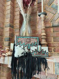 Genuine Western Cowhide Leather Purse and Wallet