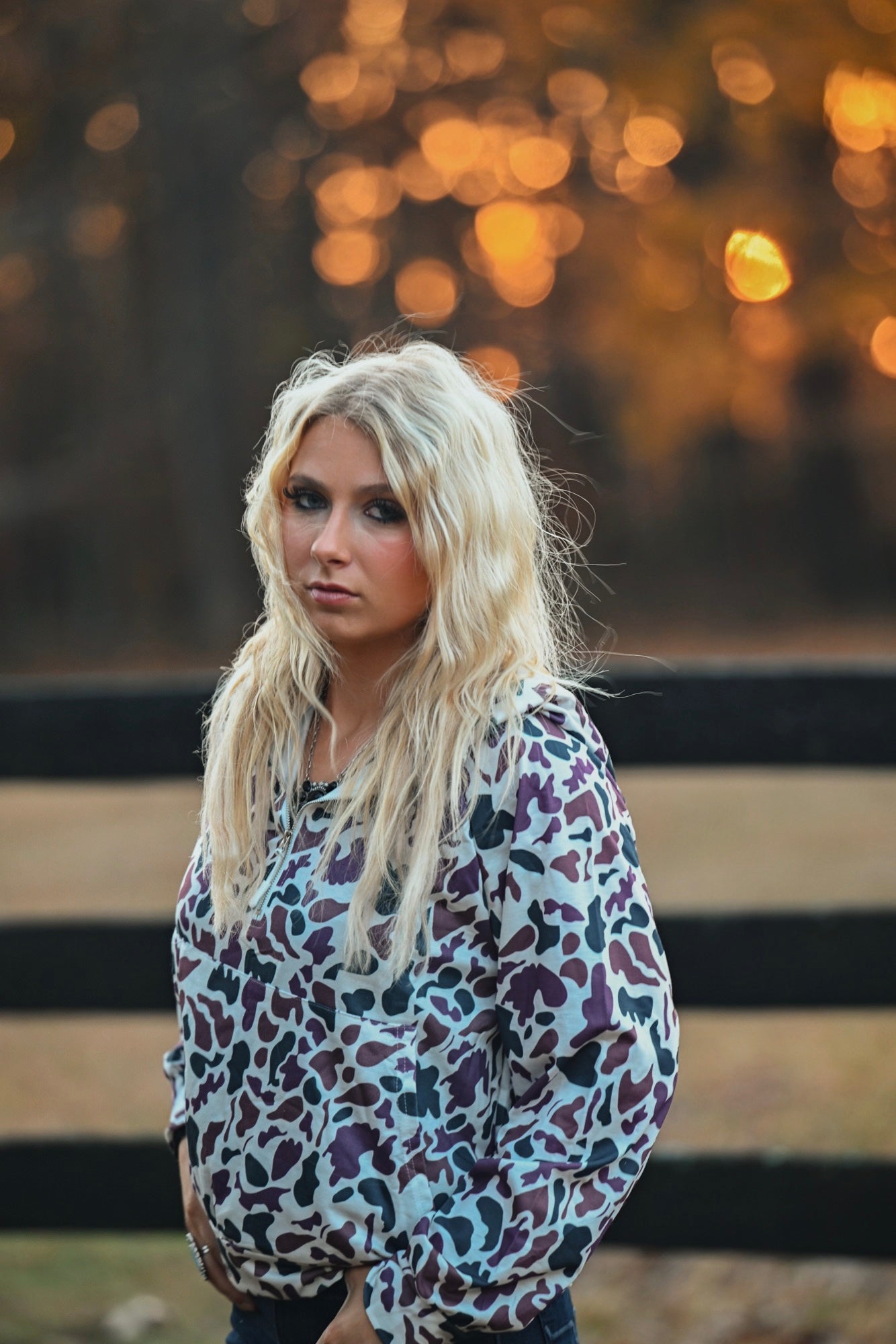 Duck Camouflage Half Zipper Hoodie