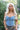Light Stone Wash Denim Front Tie Corset Top