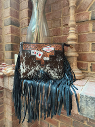 Tooled and Cowhide Purse
