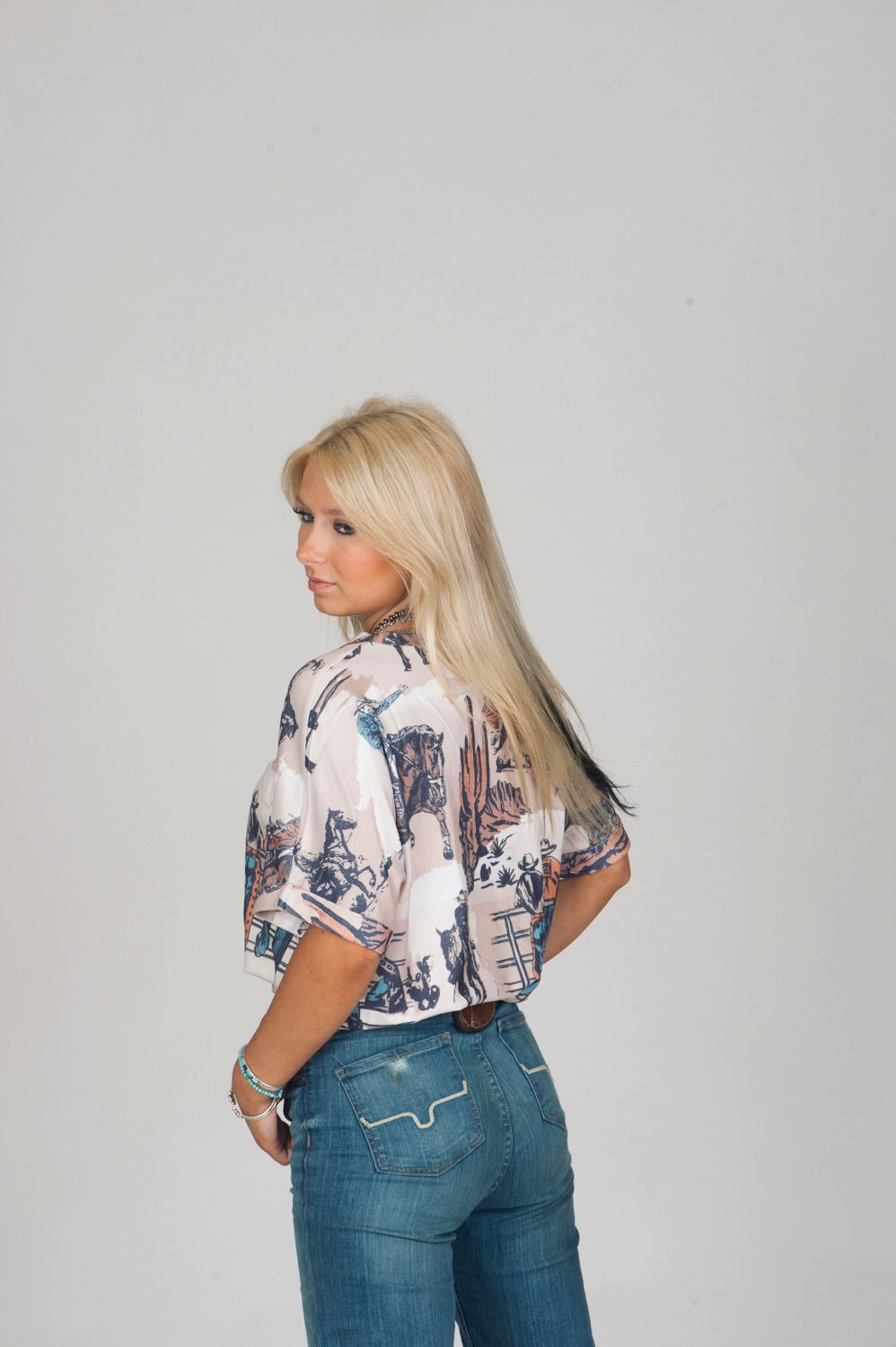 Vintage Western Print T-Shirt