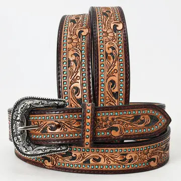 Floral Scroll Western Belt
