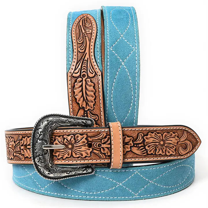 Sky Suede Leather Belt