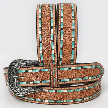 Turquoise Mosaic Inlay Western Belt