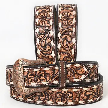 Hand Carved Western Leather Belt