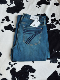 7FAMK- Dojo Flare Leg Trouser Dark Wash